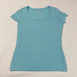 Sky blue Lands’ End cap sleeve tee